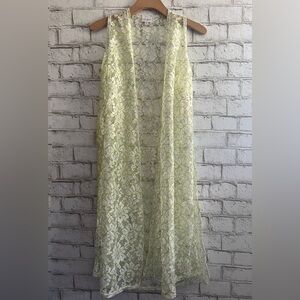 NWT LuLaRoe Lace Joy longline vest Size XS coverup